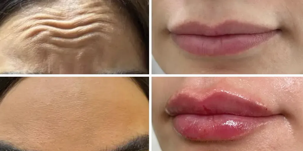 نتائج الفيلر والبوتوكس الطبيعية لعلاج التجاعيد وتجميل الشفاه في قطر