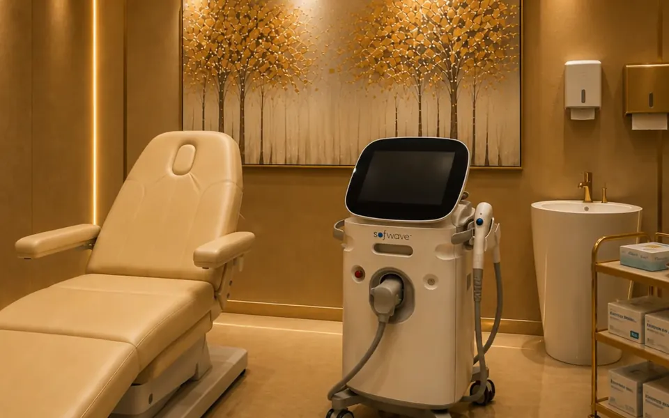 جهاز سوفويف, clinical technology imagery for dermatology-aligned care at Almahmoud Medical Group in Doha