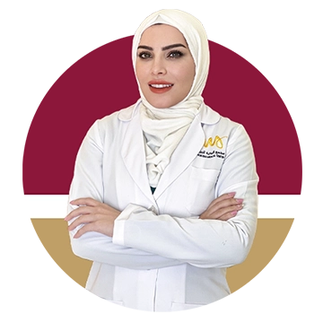 د. ليلاس نضال العلي، ماجستير بالأمراض الجلدية والتجميل والأمراض التناسلية، في مجمع النخبة الطبي التابع لمجموعة المحمود الطبية في الدوحة، قطر.